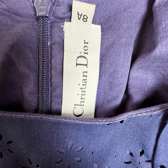 Dior Kid's A-line Dress | Flower Eyelet Navy | Size: 8Y - Picture 3 of 3